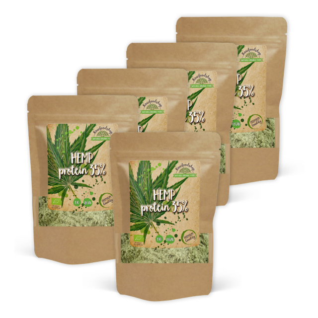 Hampeprotein 35% ØKO 500g x 5 pakker