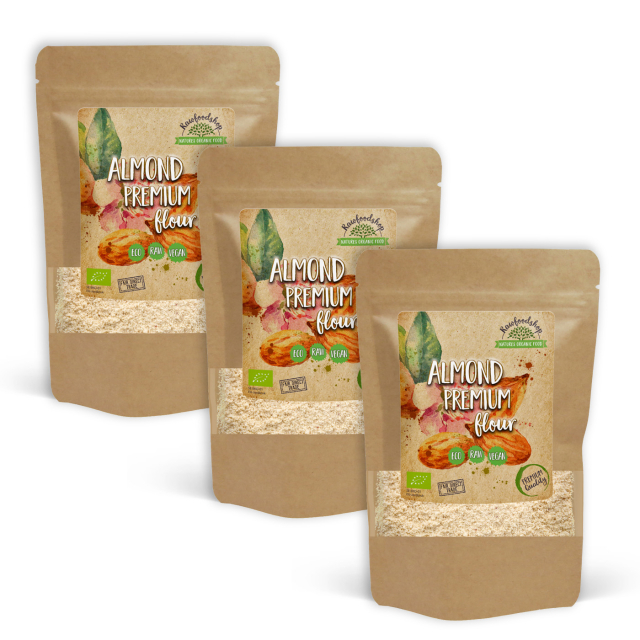 Mandelmel Premium RAW ØKO 1kg x 3 pakker