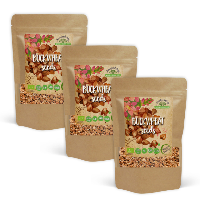 Boghvede ØKO 1kg x 3 pakker