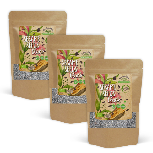 Sesamfrø Sorte ØKO 100g x 3 pakker