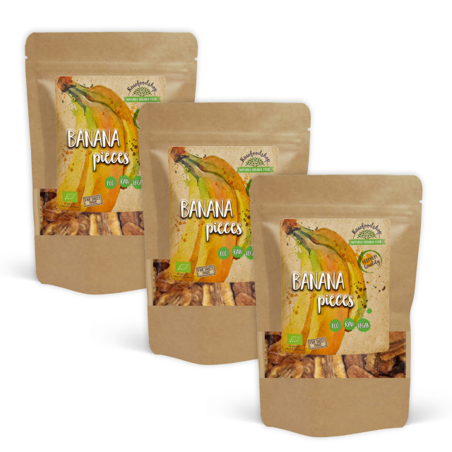 Bananer i stykker ØKO 200g x 3 pakker