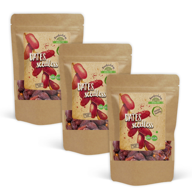 Dadler Udkernede 1kg x 3 pakker