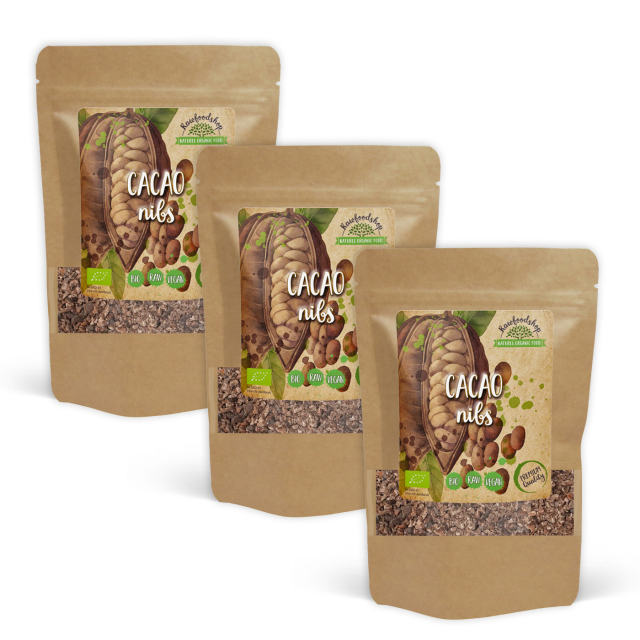 Kakaonibs RAW ØKO 1kg x 3 pakker