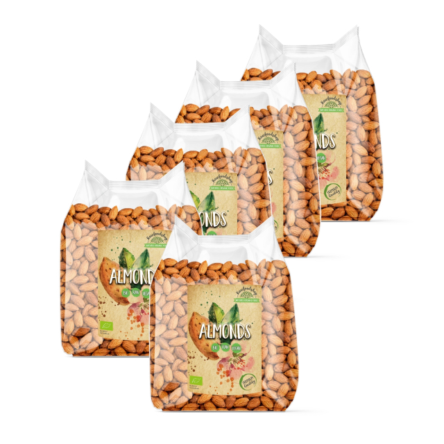 Mandler Premium RAW ØKO 1kg x 5 pakker