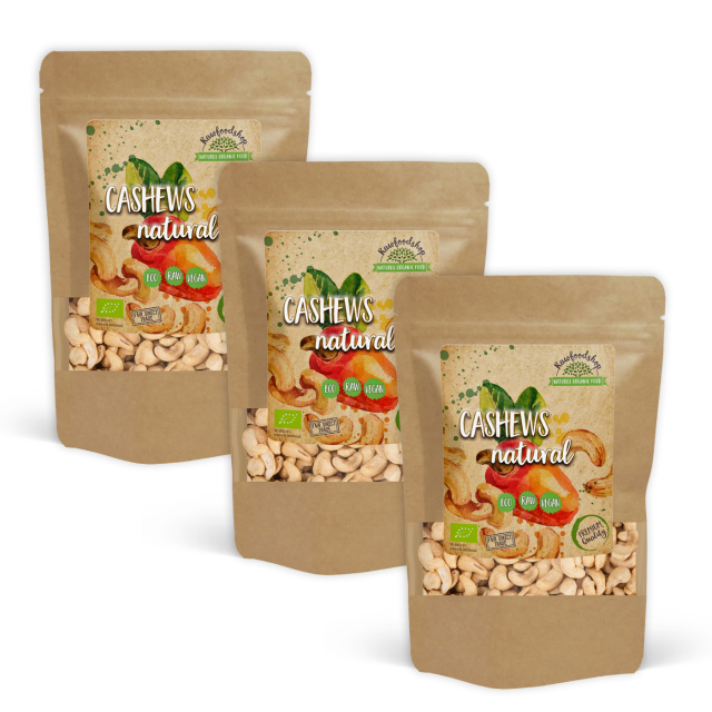 Cashewnødder Premium RAW ØKO 200g x 3 pakker
