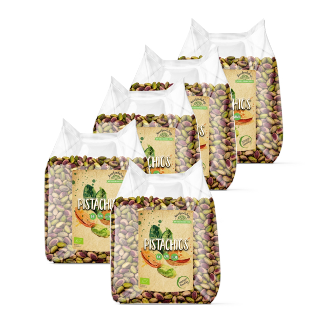 Pistacienødder Premium RAW ØKO 500g x 5 pakker