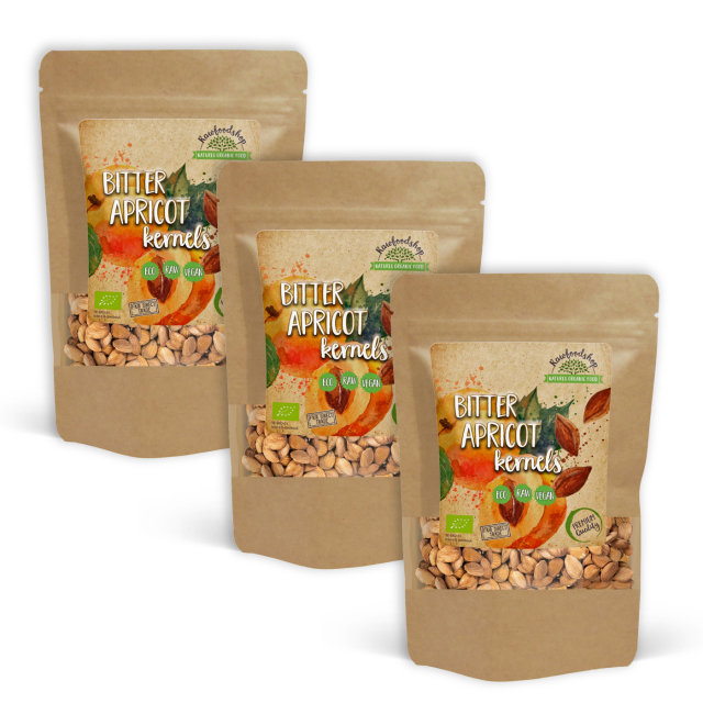 Abrikoskerner Bitre ØKO 200g x 3 pakker