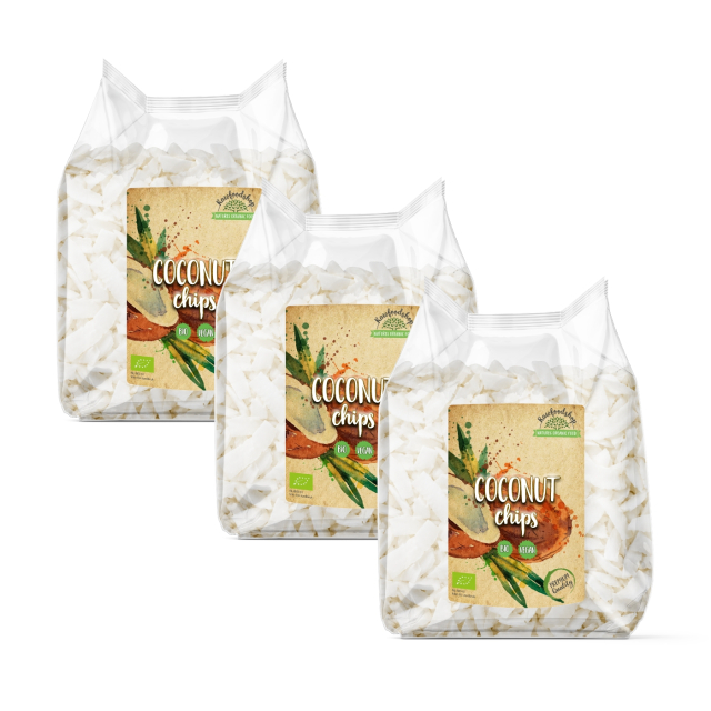 Kokoschips Premium ØKO 400g x 3 pakker