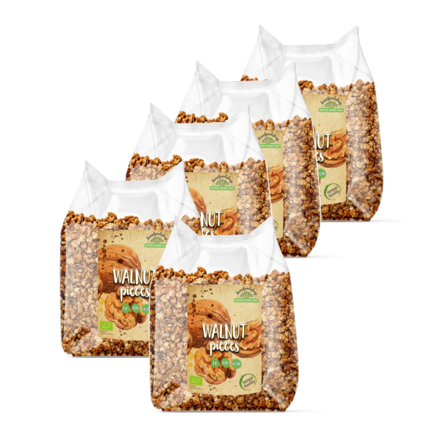 Valnødder i Stykker RAW ØKO 750g x 5 pakker