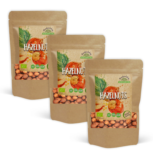 Hasselnødder Premium RAW ØKO 500g x 3 pakker