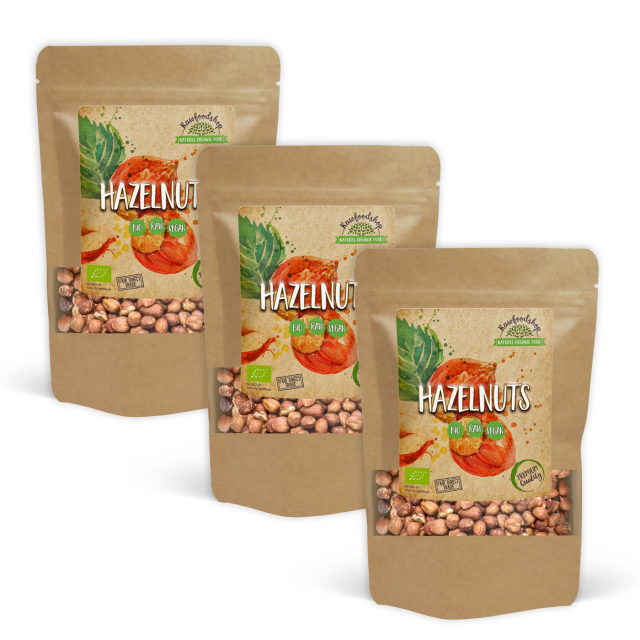 Hasselnødder Premium RAW ØKO 500g x 3 pakker