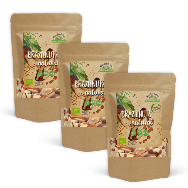 Paranødder Premium RAW ØKO 1kg x 3 pakker