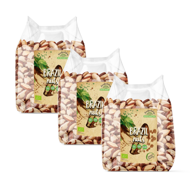 Paranødder Premium RAW ØKO 1kg x 3 pakker