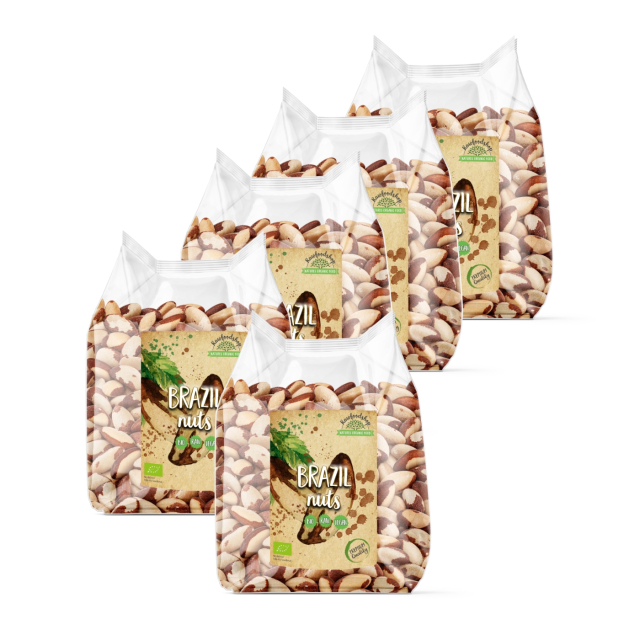 Paranødder Premium RAW ØKO 1kg x 5 pakker