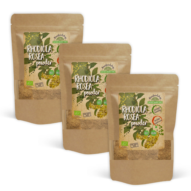 Rhodiola Rosenrodpulver ØKO 125g x 3 pakker