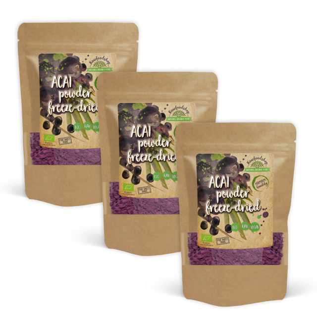 Acai Pulver Frysetørret ØKO 250g x 3 pakker