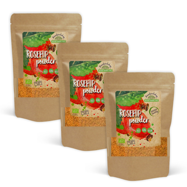 Hybenpulver ØKO 250g x 3 pakker