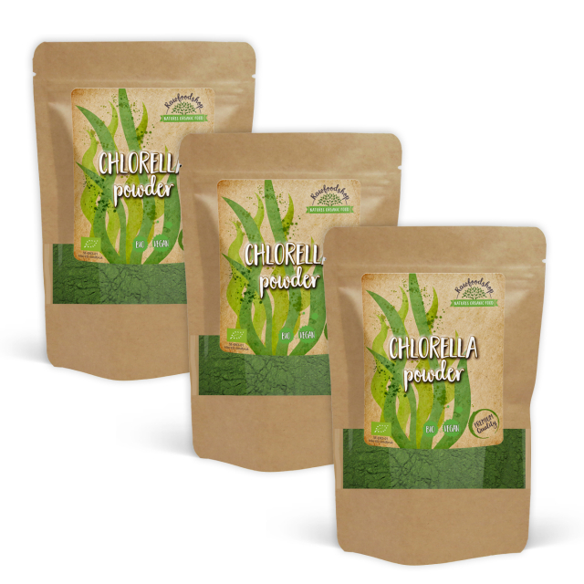 Chlorella Pulver ØKO 250g x 3 pakker