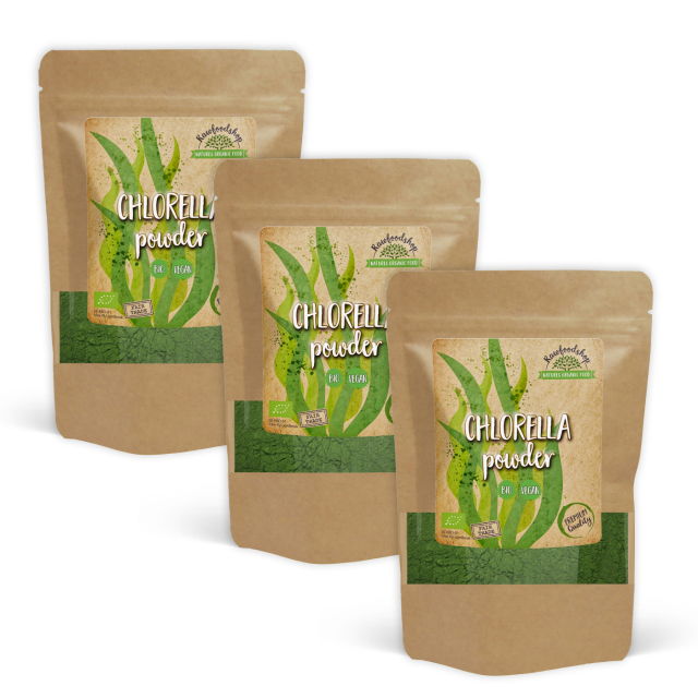 Chlorella Pulver ØKO 250g x 3 pakker