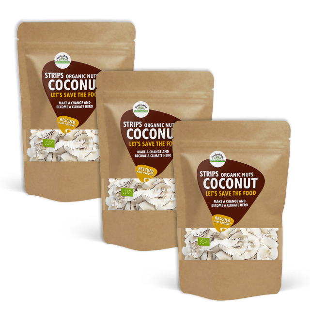 Kokosnød i strimler ØKO 1kg x 3 pakker