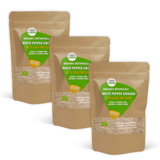 Hvid Peber Malet ØKO 500g x 3 pakke