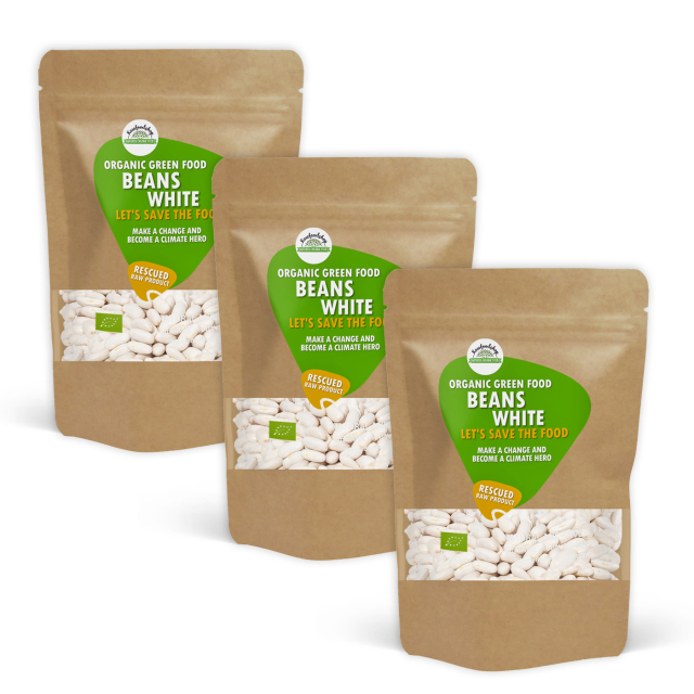 Bønner Hvide Middel ØKO 1kg x 3 pakker