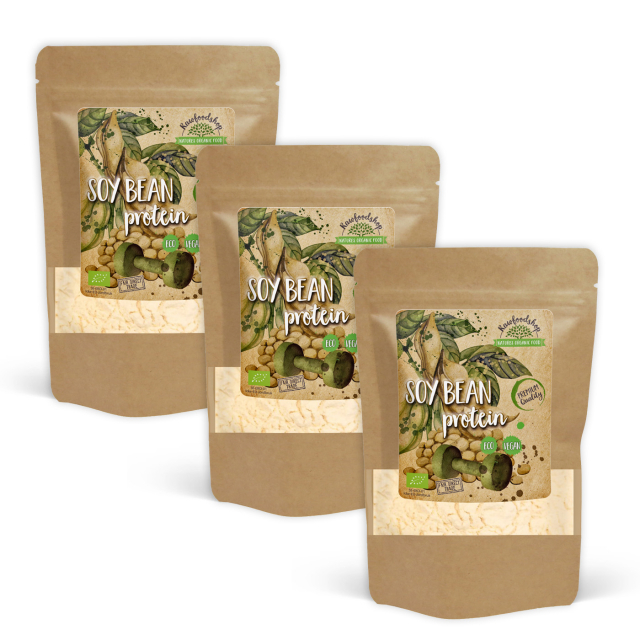 Sojaprotein 90% ØKO 500g x 3 pakker