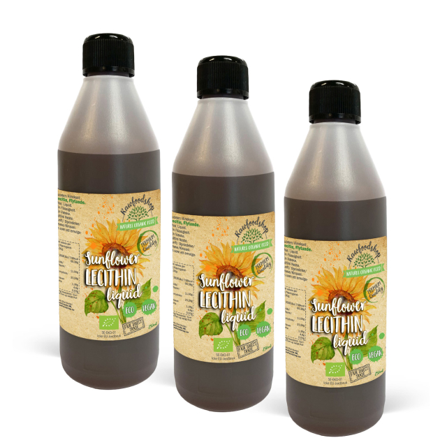 Solsikkelecithin Flydende ØKO 250ml x 3 flasker