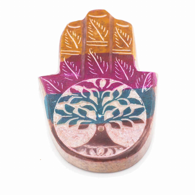 Røgelsesfad Hamsa Multifarvet 9x6cm