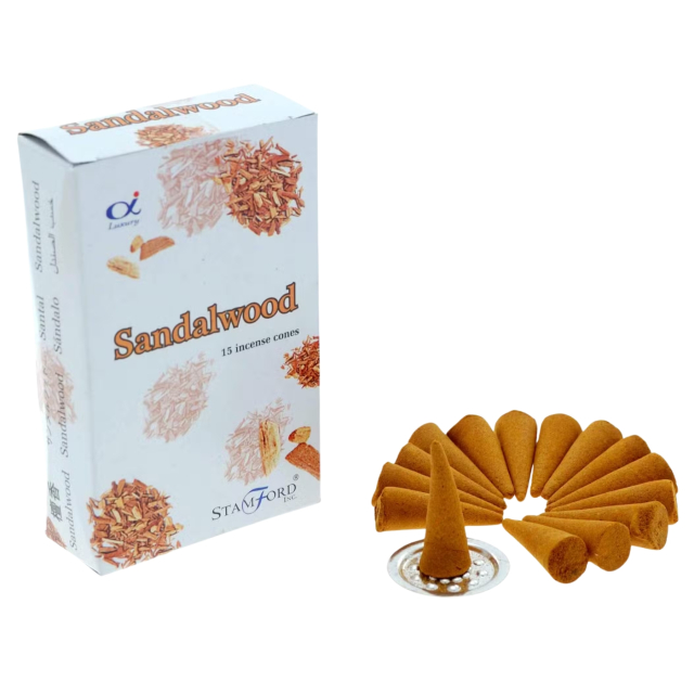 Røgelseskegler Sandalwood 15st