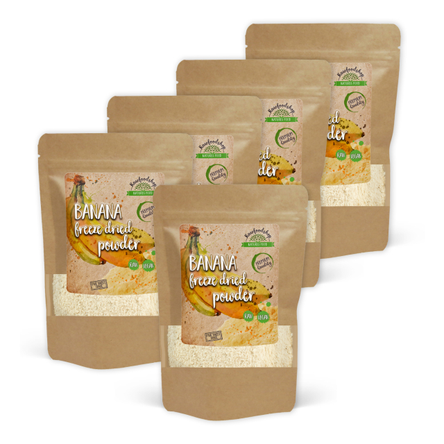 Bananpulver Frysetørret 125g x 5 pakker