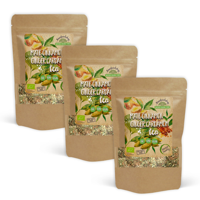 Kanel Ingefær Kardemomme Maté Te ØKO 70g  x 3 pakker