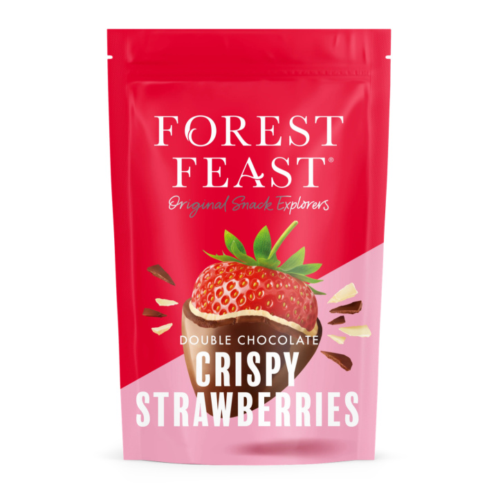 Jordbær Frysetørrede i Dobbelt chokolade 100g i gruppen Råvarer & Drikke / Slik & Chokolade / Snacks hos Rawfoodshop Scandinavia AB (06277)