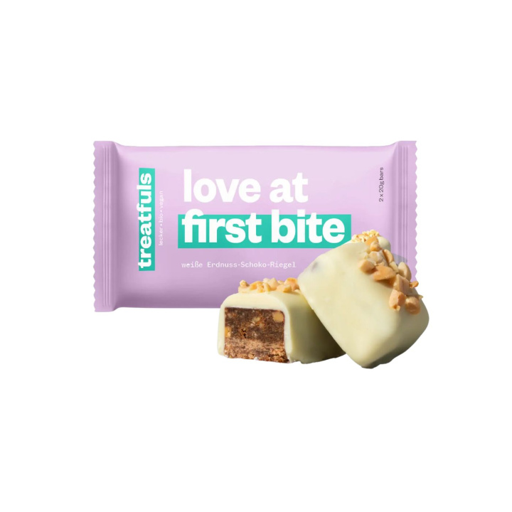 Hvid Chokoladebar med Jordnødder ØKO 2x20 g i gruppen Råvarer & Drikke / Slik & Chokolade / Chokolade og Bars hos Rawfoodshop Scandinavia AB (086209-01)