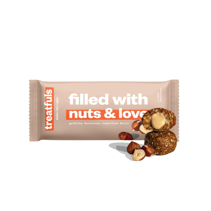 Energikugler med Hasselnøddesmør 2x20g i gruppen Råvarer & Drikke / Slik & Chokolade / Snacks hos Rawfoodshop Scandinavia AB (0962012-01)