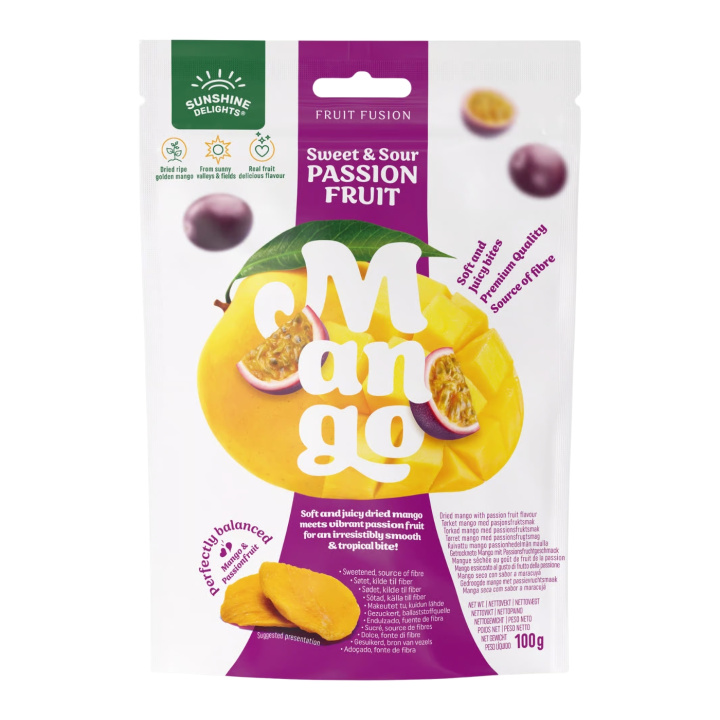 Mango med Passionsfrugt 100 g i gruppen Råvarer & Drikke / Frugt & Frugtpulver / Mango hos Rawfoodshop Scandinavia AB (1041)