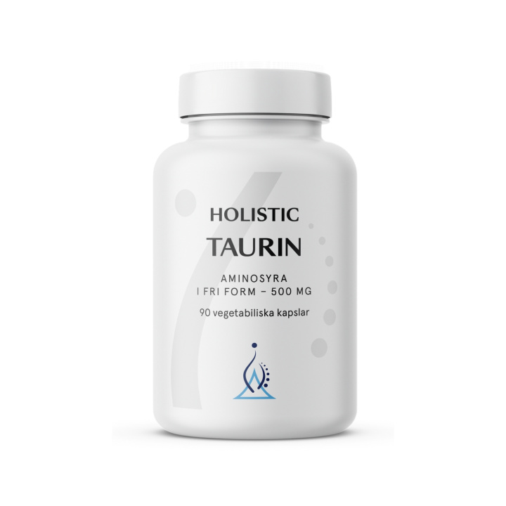 Holistic Taurin 500mg 90 kapsler i gruppen Kosttilskud / Proteiner & Aminosyrer / Aminosyrer hos Rawfoodshop Scandinavia AB (10682)
