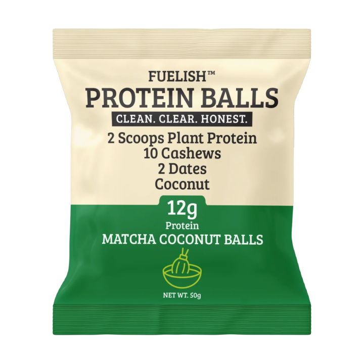 Matcha & Coconut Balls 50g i gruppen Råvarer & Drikke / Slik & Chokolade / Chokolade og Bars hos Rawfoodshop Scandinavia AB (106)