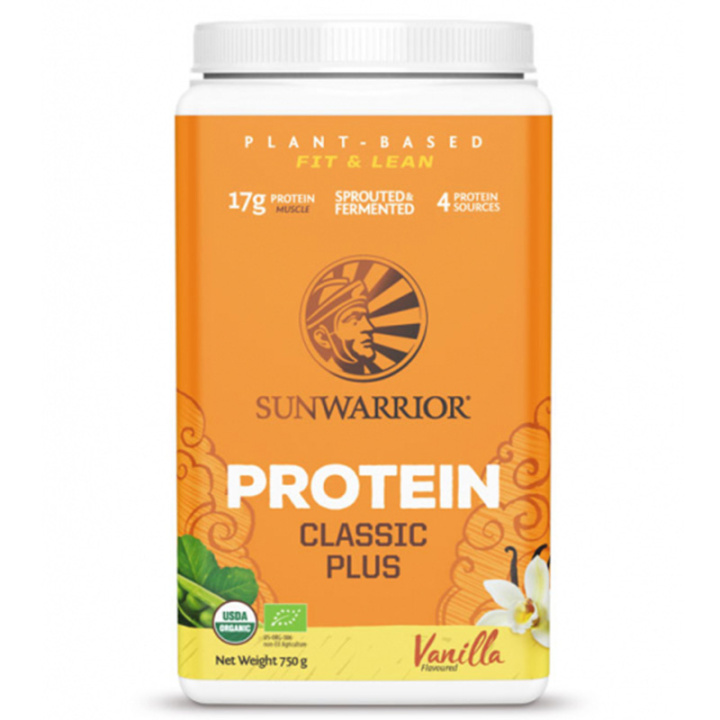 Sunwarrior - Classic Plus Vanilje 750g i gruppen Råvarer & Drikke / Helsekost / Proteinpulver hos Rawfoodshop Scandinavia AB (1083)