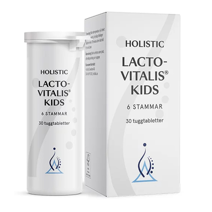 Holistic LactoVitalis Kids 30tab i gruppen Kosttilskud / Andre kosttilskud / Mælkesyrebakterier hos Rawfoodshop Scandinavia AB (1122)
