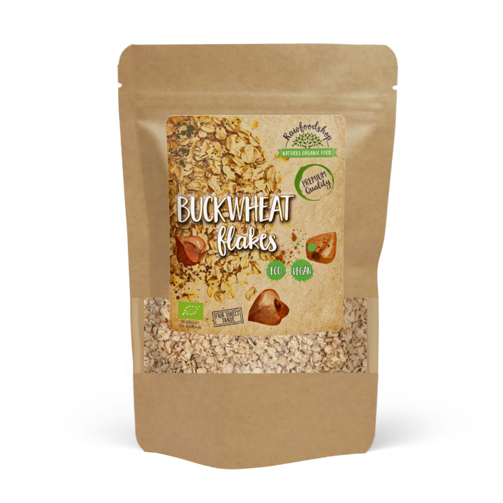 Boghvedeflager ØKO 1kg i gruppen Råvarer & Drikke / Bagning / Gryn & Flager hos Rawfoodshop Scandinavia AB (121411)