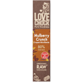 Mulberry Crunch Chokolade 80% RAW Øko 40g