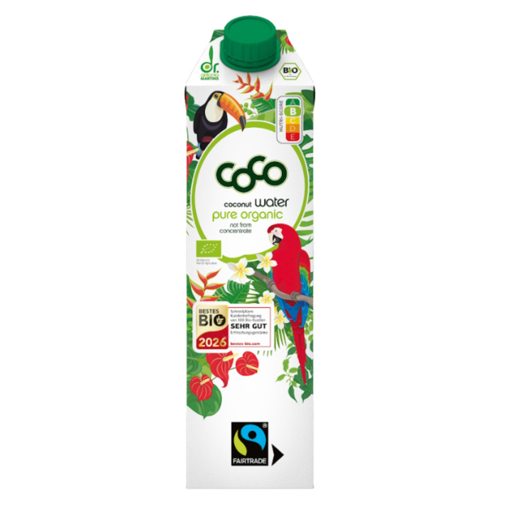 Kokosvand Pure ØKO 1000 ml i gruppen Råvarer & Drikke / Drikkevarer / Kokosvand hos Rawfoodshop Scandinavia AB (13086)