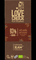 Chokolade Vanilje & Lucuma 93% RAW Øko 70g