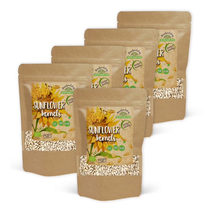Solsikkekerner ØKO 1kg x 5 pakker i gruppen Råvarer & Drikke / Helsekost / Frø hos Rawfoodshop Scandinavia AB (140401-SET5)