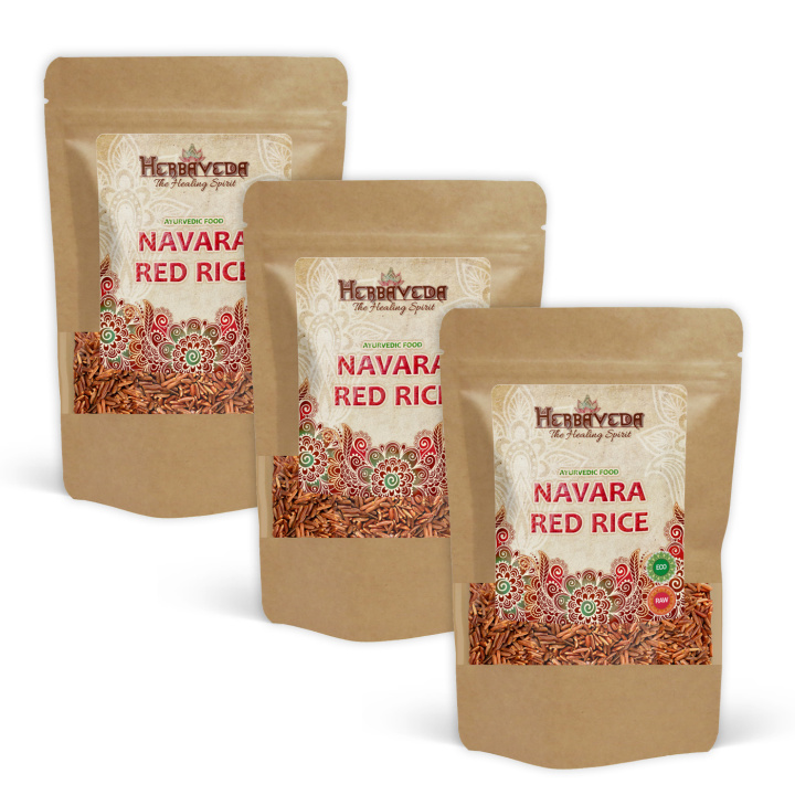 Ris Rødt Ayurveda Navara ØKO 500g x 3 pakker i gruppen Råvarer & Drikke / Spisekammer / Ris & Korn hos Rawfoodshop Scandinavia AB (151502-SET3)