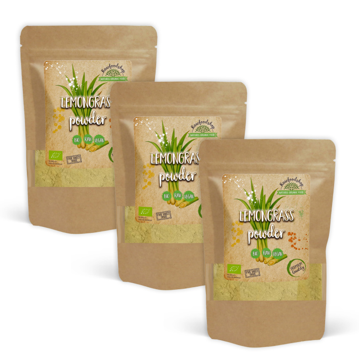 Citrongræspulver ØKO 125 g x 3 pakker i gruppen Råvarer & Drikke / Helsekost / Grønne Pulvere hos Rawfoodshop Scandinavia AB (16491125-SET3)