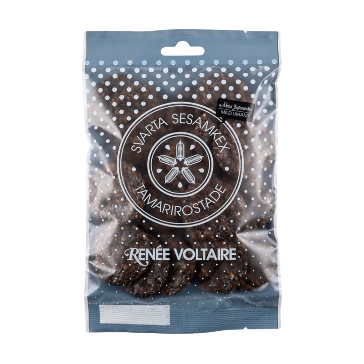 Sorte Sesamkiks Tamariristede 75 g i gruppen Råvarer & Drikke / Spisekammer / Kager, kiks & brød hos Rawfoodshop Scandinavia AB (1656)