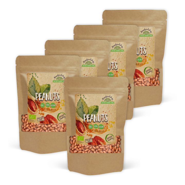 Jordnødder Premium RAW ØKO 1kg x 5 pakker i gruppen Råvarer & Drikke / Nødder / Jordnødder hos Rawfoodshop Scandinavia AB (1725001-SET5)