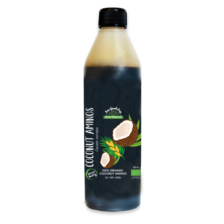 Kokos Aminos ØKO 500ml i gruppen Råvarer & Drikke / Spisekammer / Smagssætning / Soja & Saucer hos Rawfoodshop Scandinavia AB (17310)